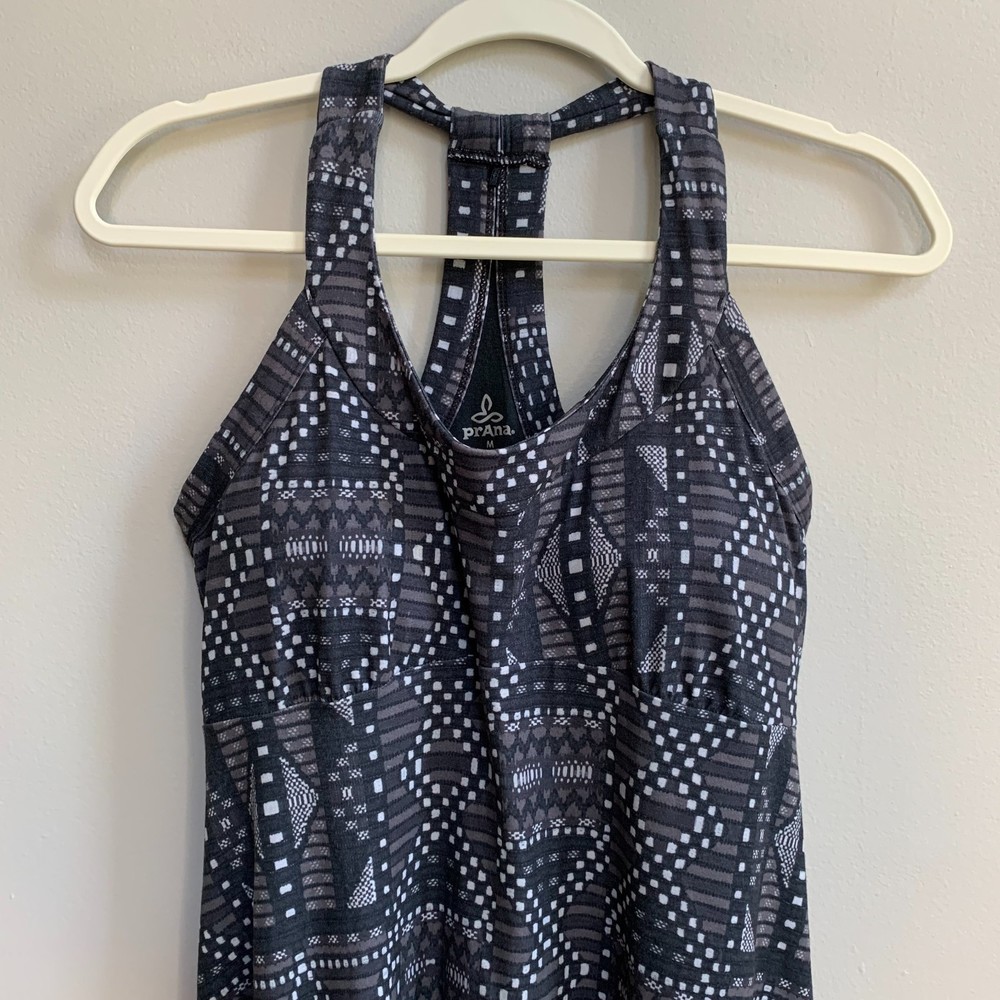 Black Patterned Racerback Dress - Picture 2 of 10
